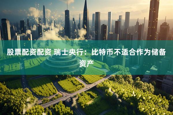股票配资配资 瑞士央行：比特币不适合作为储备资产